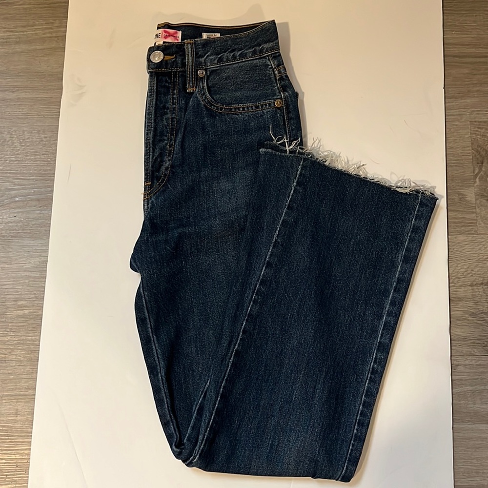 Redone Leandra flare high waisted button fly jeans 70s style